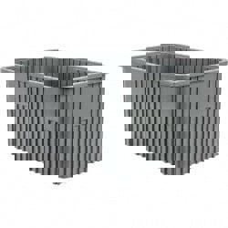 Polypropylene Dividable Storage Tote: 100 lb Capacity