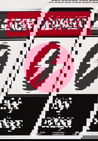 Accident Prevention Sign: Rectangle, 