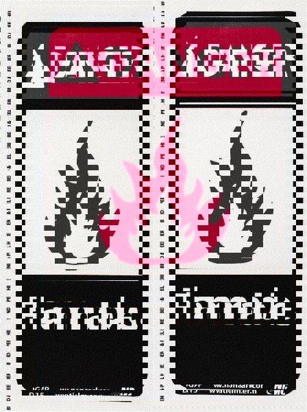 Danger - Flammable, Pressure Sensitive V