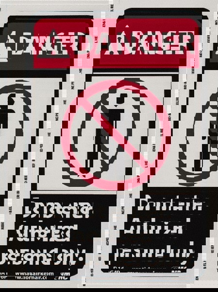 Security & Admittance Sign: Rectangle, 