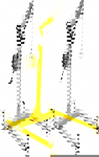 Confined Space Entry & Retrieval Systems; Base Type: Quadpod ; Winch Power Type: Manual ; Cable Material: Galvanized Steel ; Maximum Load Capacity: 350.0 ; Maximum Tripod Height: 89; 7.42 ; Maximum Reach: 89