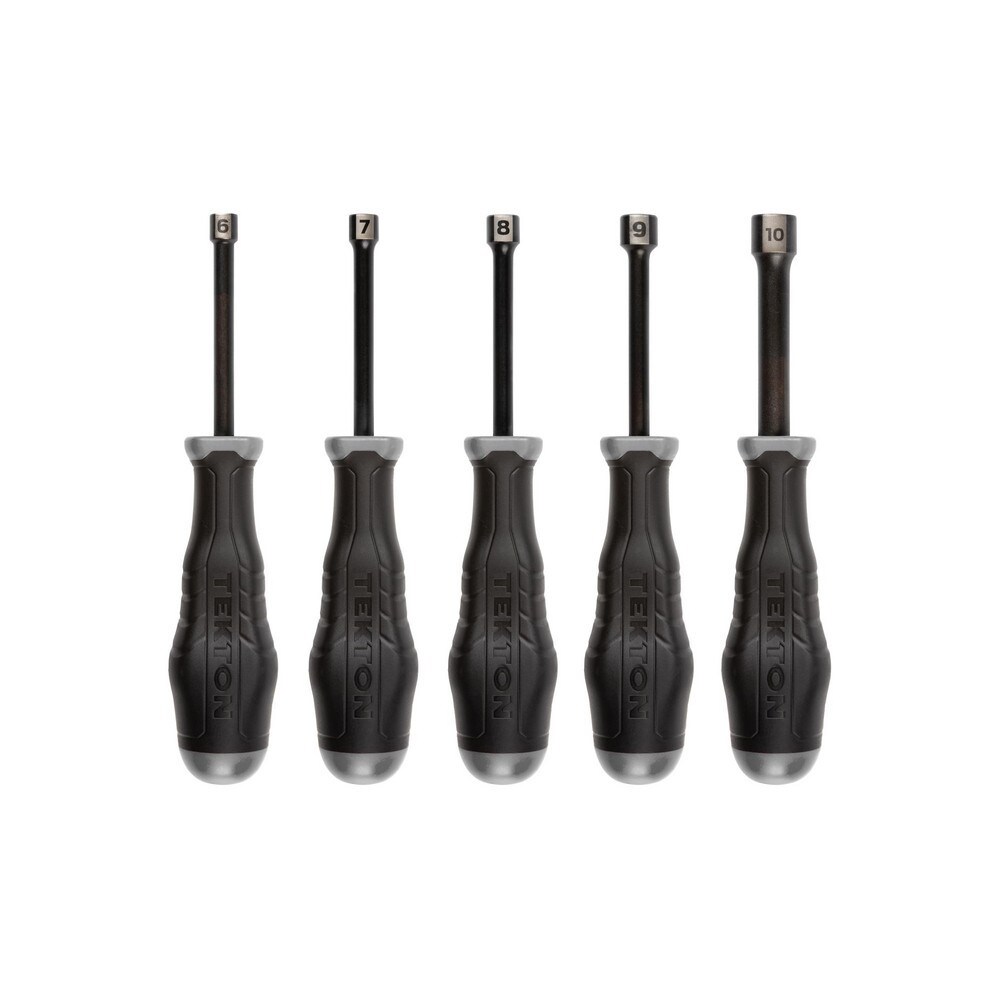 Nut Driver Set: 5 Pc, 6 to 10 mm