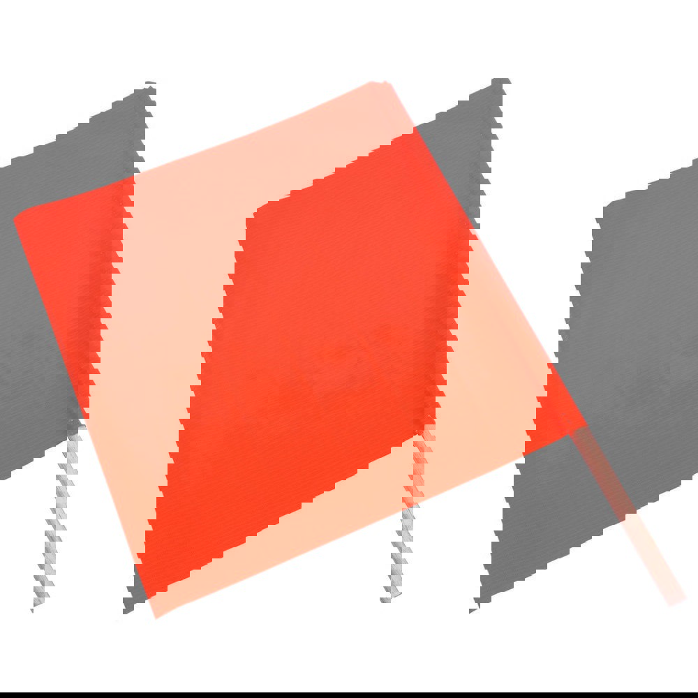 18 Inch Wide x 18 Inch High Vinyl Warning Flag