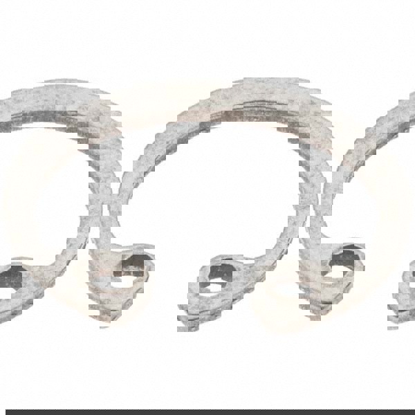 External Snap Retaining Ring: 15.7 mm Groove Dia, 15 mm Shaft Dia, 420 Stainless Steel, Phosphate Finish