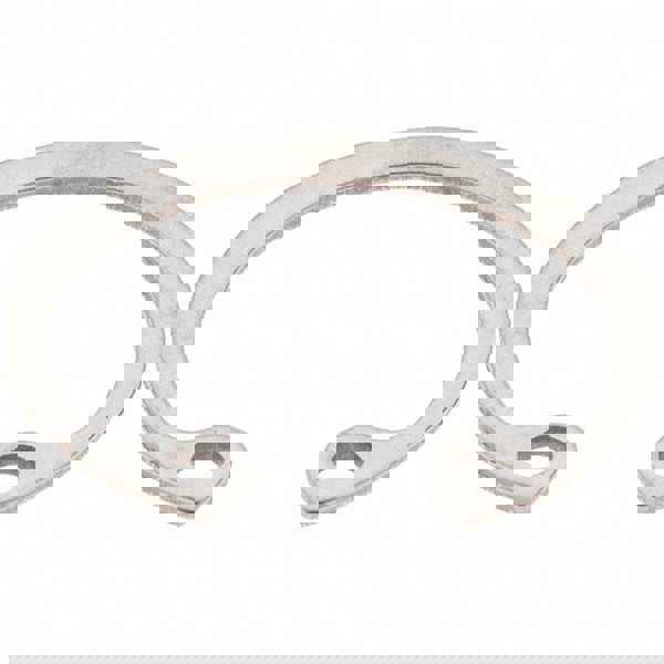 External Snap Retaining Ring: 23 mm Groove Dia, 22 mm Shaft Dia, 420 Stainless Steel, Phosphate Finish