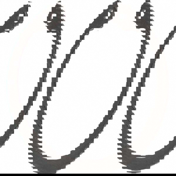 External Snap Retaining Ring: 53.01 mm Groove Dia, 50 mm Shaft Dia, DIN I7221 _ I7223 Spring Steel, Phosphate Finish