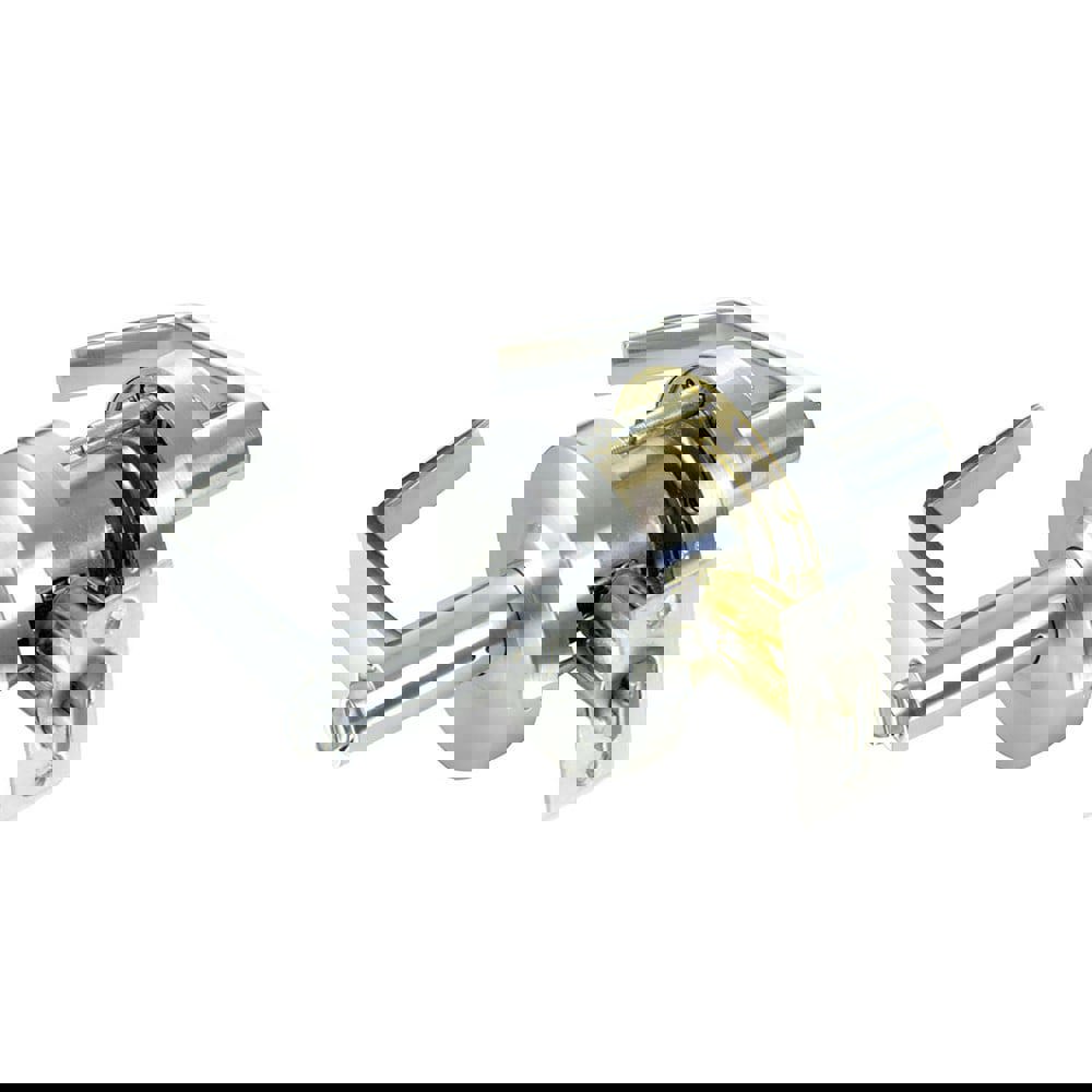 Lever Locksets; Lockset Type: Passage ; Key Type: Keyless ; Back Set: 2-3/4 (Inch); Material: Brass; Zinc ; Door Thickness: 1-3/4 ; Finish: Satin Chrome