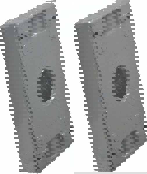 Electrical Outlet Box: Aluminum, Rectangle, 4-1/2