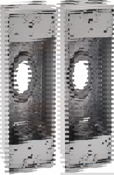 Electrical Outlet Box: Aluminum, Rectangle, 4-1/2