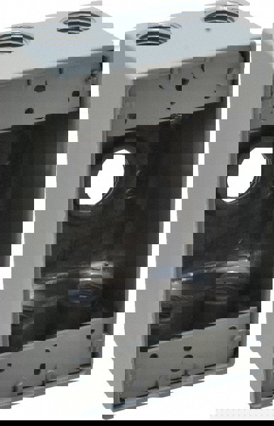 Electrical Outlet Box: Aluminum, Rectangle, 4-1/2