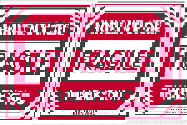 Label Maker Label: Red & White, Paper, 3