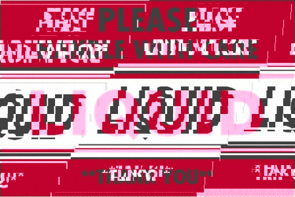 Label Maker Label: Red & White, Paper, 3