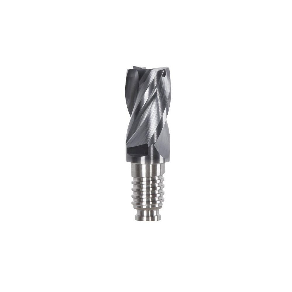 Corner Radius & Corner Chamfer End Mill Heads; Chamfer Angle: 45.000 ; Number Of Flutes: 4 ; End Mill Material: Solid Carbide ; Connection Type: Duo-Lock 10 ; Flute Type: Spiral ; Centercutting: Yes