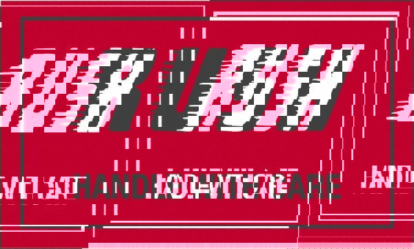 Label Maker Label: Red & White, Paper, 5