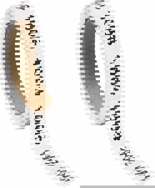 Label Maker Label: Black & White, Paper, 1-1/2