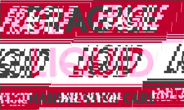 Label Maker Label: Red & White, Paper, 5