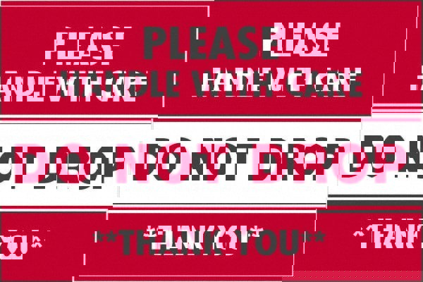 Label Maker Label: Red & White, Paper, 3