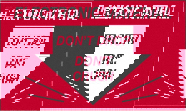 Label Maker Label: Red & White, Paper, 5