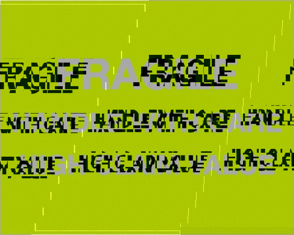 Label Maker Label: Fluorescent Green, Paper, 10