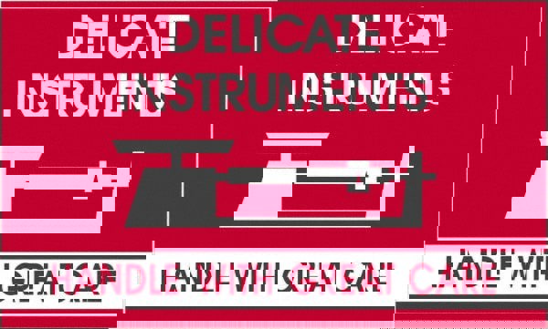 Label Maker Label: Red & White, Paper, 5