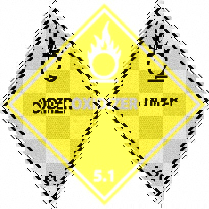 25 Qty 1 Pack Oxidizer DOT Shipping Label