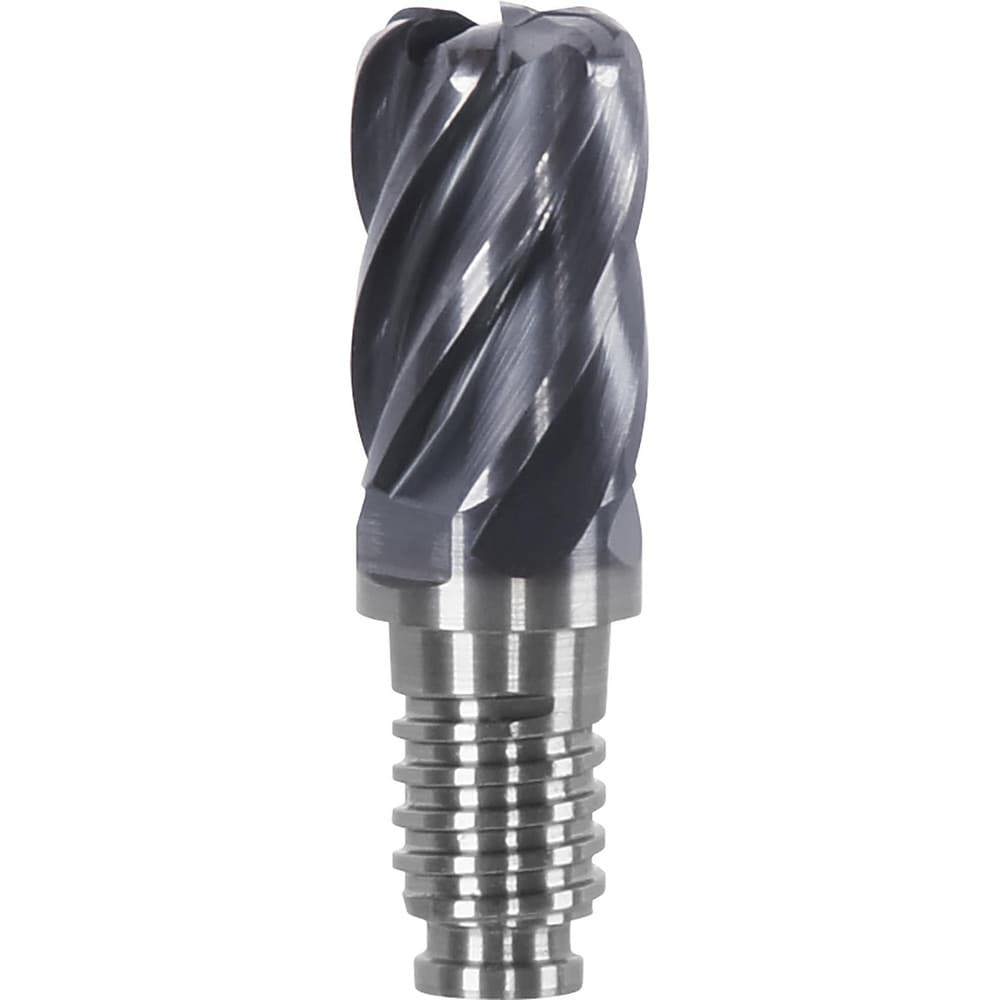 Corner Radius & Corner Chamfer End Mill Heads; Chamfer Angle: 45.000 ; Number Of Flutes: 8 ; End Mill Material: Solid Carbide ; Connection Type: Duo-Lock 16 ; Flute Type: Spiral ; Centercutting: Yes