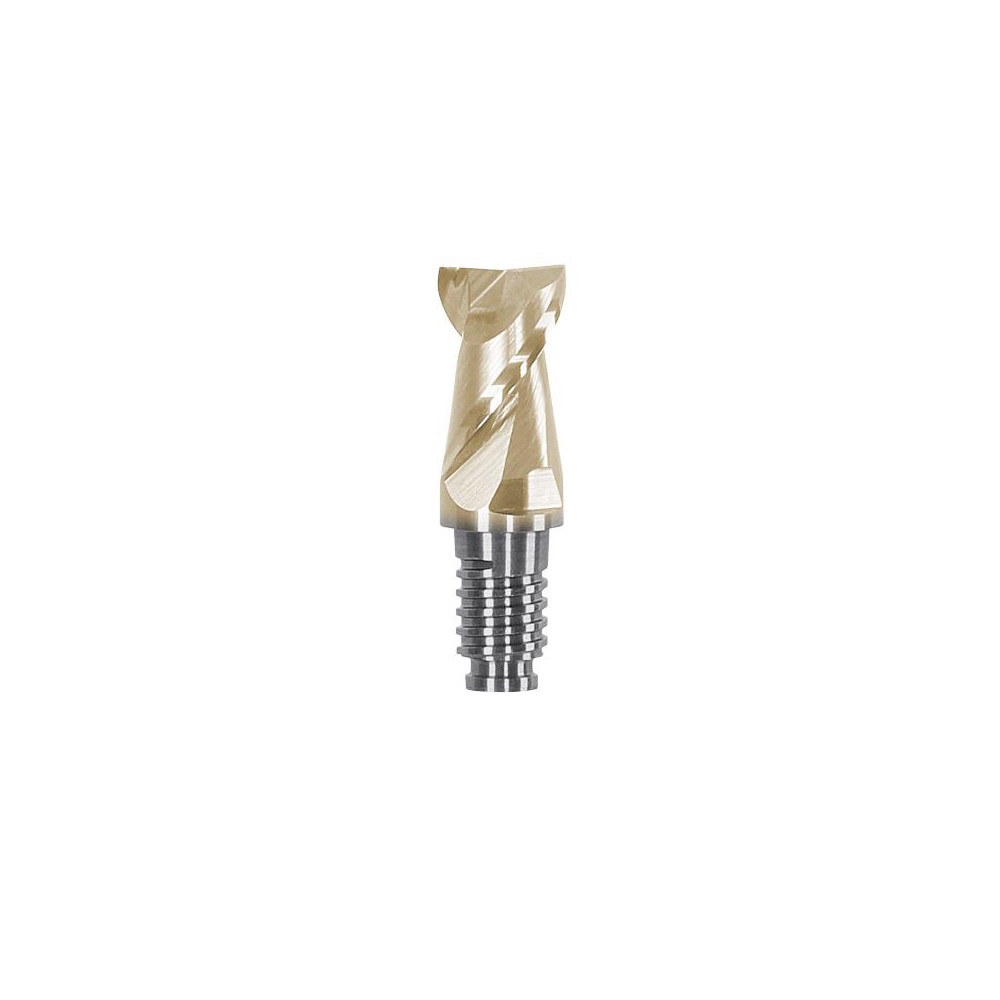 Corner Radius & Corner Chamfer End Mill Heads; Chamfer Angle: 45.000 ; Number Of Flutes: 2 ; End Mill Material: Solid Carbide ; Connection Type: Duo-Lock 16 ; Flute Type: Spiral ; Centercutting: Yes
