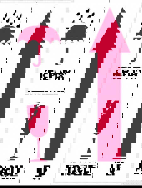 Label Maker Label: Red, Black on White, Paper, 4