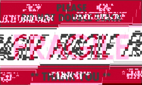 Label Maker Label: Red/White, Paper, 5