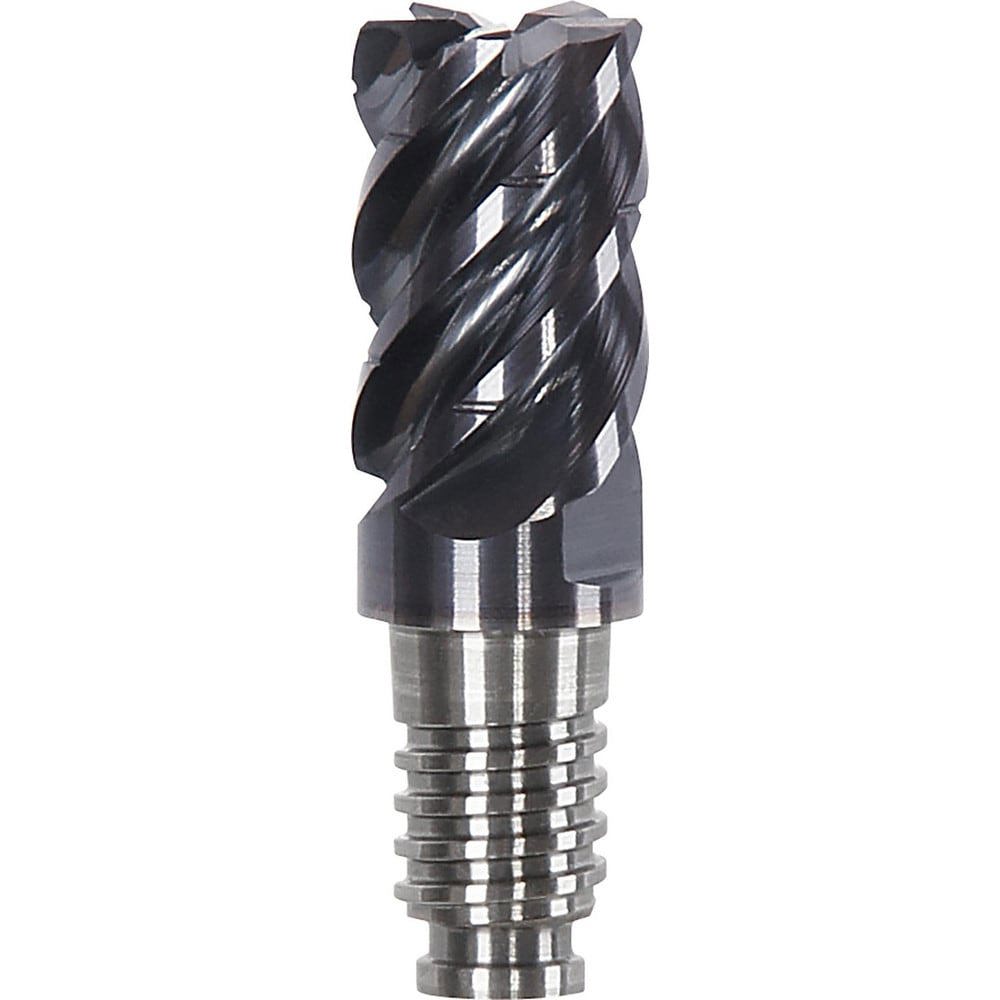 Corner Radius & Corner Chamfer End Mill Heads; Chamfer Angle: 45.000 ; Number Of Flutes: 5 ; End Mill Material: Solid Carbide ; Connection Type: Duo-Lock 25 ; Flute Type: Spiral ; Centercutting: No