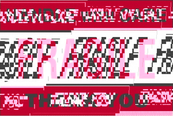 Label Maker Label: Red & White, Paper, 6