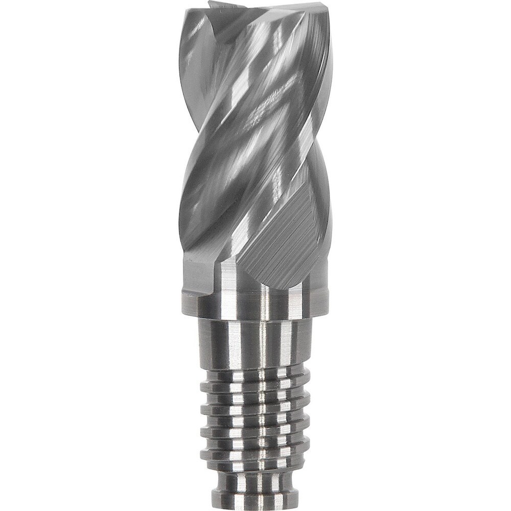 Corner Radius & Corner Chamfer End Mill Heads; Chamfer Angle: 45.000 ; Number Of Flutes: 4 ; End Mill Material: Solid Carbide ; Connection Type: Duo-Lock 32 ; Flute Type: Spiral ; Centercutting: Yes