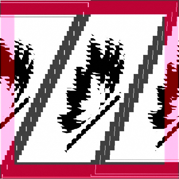 Label Maker Label: Red, Black on White, Paper, 1