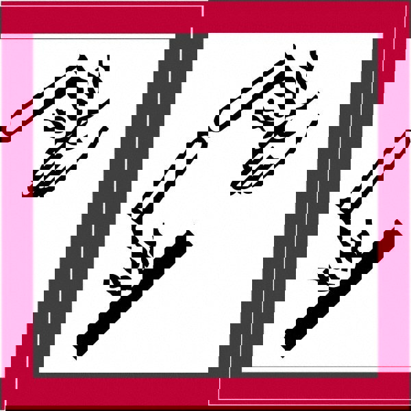 Label Maker Label: Red, Black on White, Paper, 1