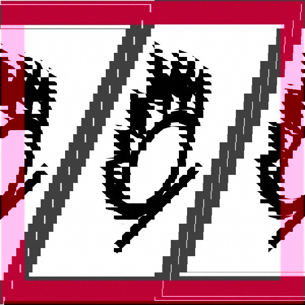 Label Maker Label: Red, Black on White, Paper, 1