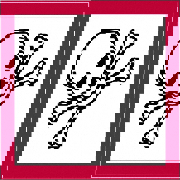 Label Maker Label: Red, Black on White, Paper, 1