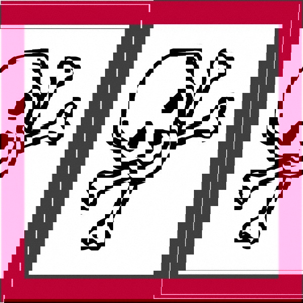 Label Maker Label: Red, Black on White, Paper, 2