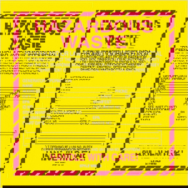 Label Maker Label: Yellow Red Black & Gray, Vinyl, 6