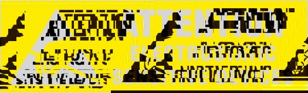 Label Maker Label: Black & Yellow, Paper, 1-1/4