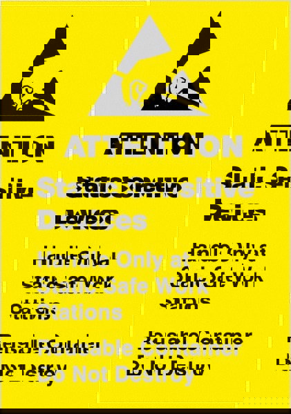 Label Maker Label: Black & Yellow, Paper, 2-1/2