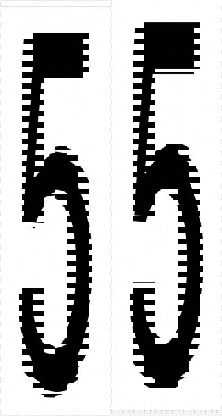 Label Maker Label: Black & White, Vinyl, 3-1/2