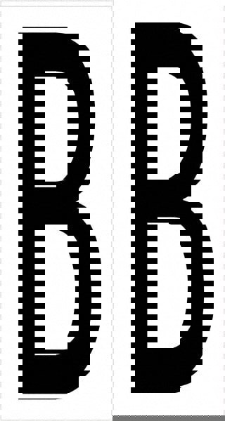 Label Maker Label: Black & White, Vinyl, 3-1/2