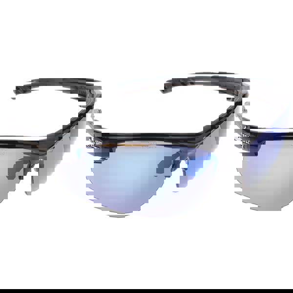 Safety Glasses: Anti-Fog, Polycarbonate, Blue Mirror Lenses, Full-Framed