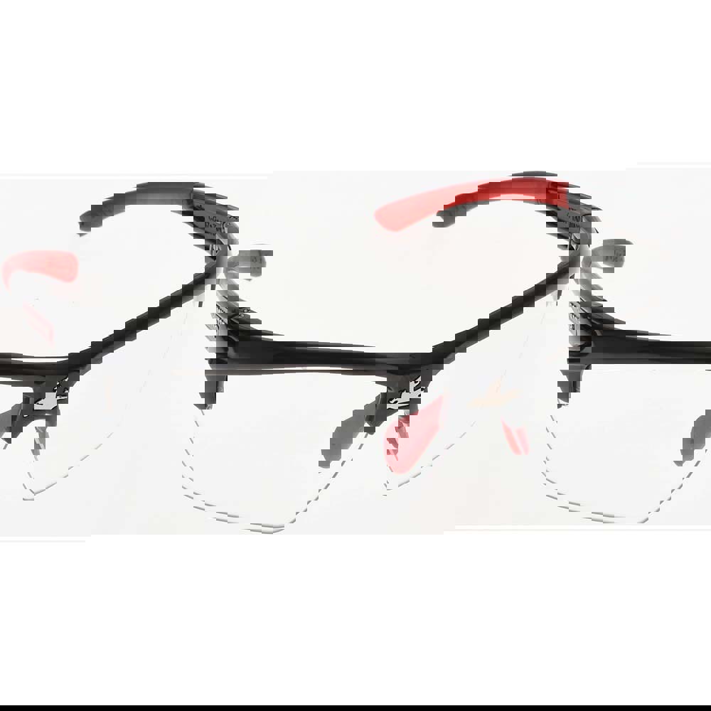 Safety Glasses: Scratch-Resistant, Polycarbonate, Clear Lenses, Full-Framed