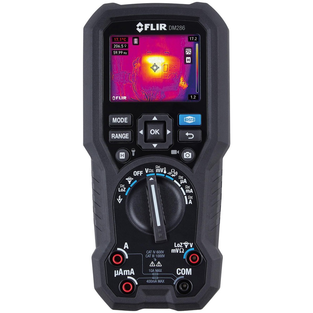 Multimeters; Multimeter Type: Digital ; Measures: AC Voltage; DC Voltage; Frequency; Temperature; Capacitance; Amps; Resistance; Diode Test; Continuity; Temperature (IR) ; Maximum DC Voltage: 600 ; Maximum AC Voltage: 600 ; Maximum DC Current (A): 10