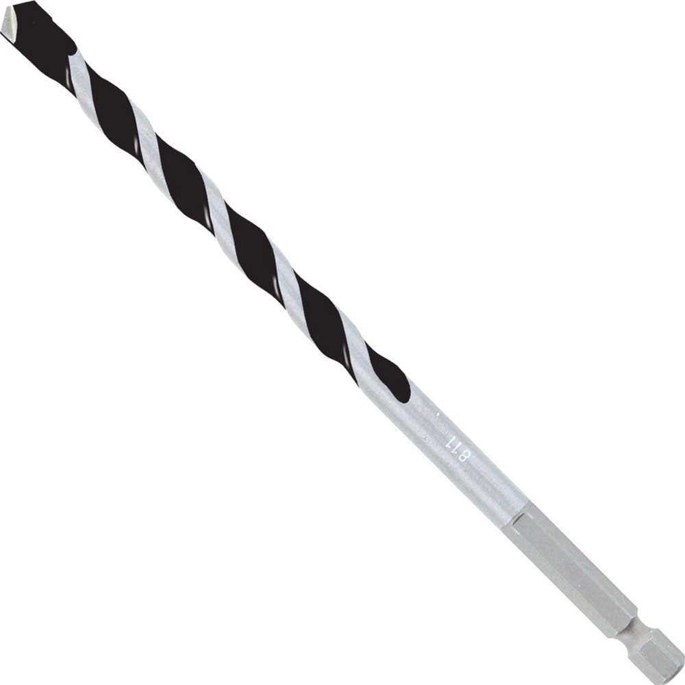 Rotary Drill/Hammer Drill Bits; Drill Bit Size (Inch): 5/16 ; Shank Type: Hex ; Drill Bit Material: Carbide Tipped; High Speed Steel ; Shank Diameter (Inch): 1/4 ; Flute Length (Inch): 4 ; Flute Length (Decimal Inch): 4.0000