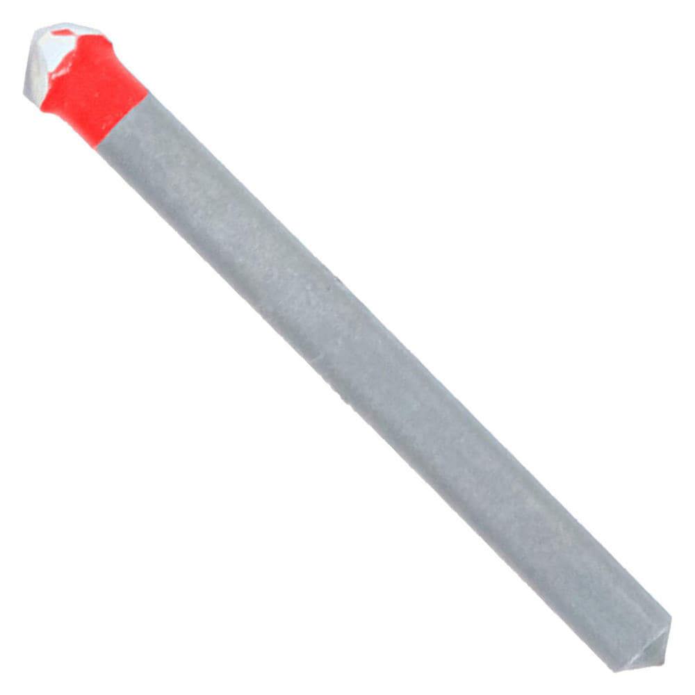 Tile & Glass Drill Bits; Drill Bit Size: 0.25in ; Shank Diameter: 0.2500 ; Tool Material: Carbide ; Drill Bit Cutting Shape: Round ; Shank Type: Cylindrical ; Cutting Direction: Multi-Directional