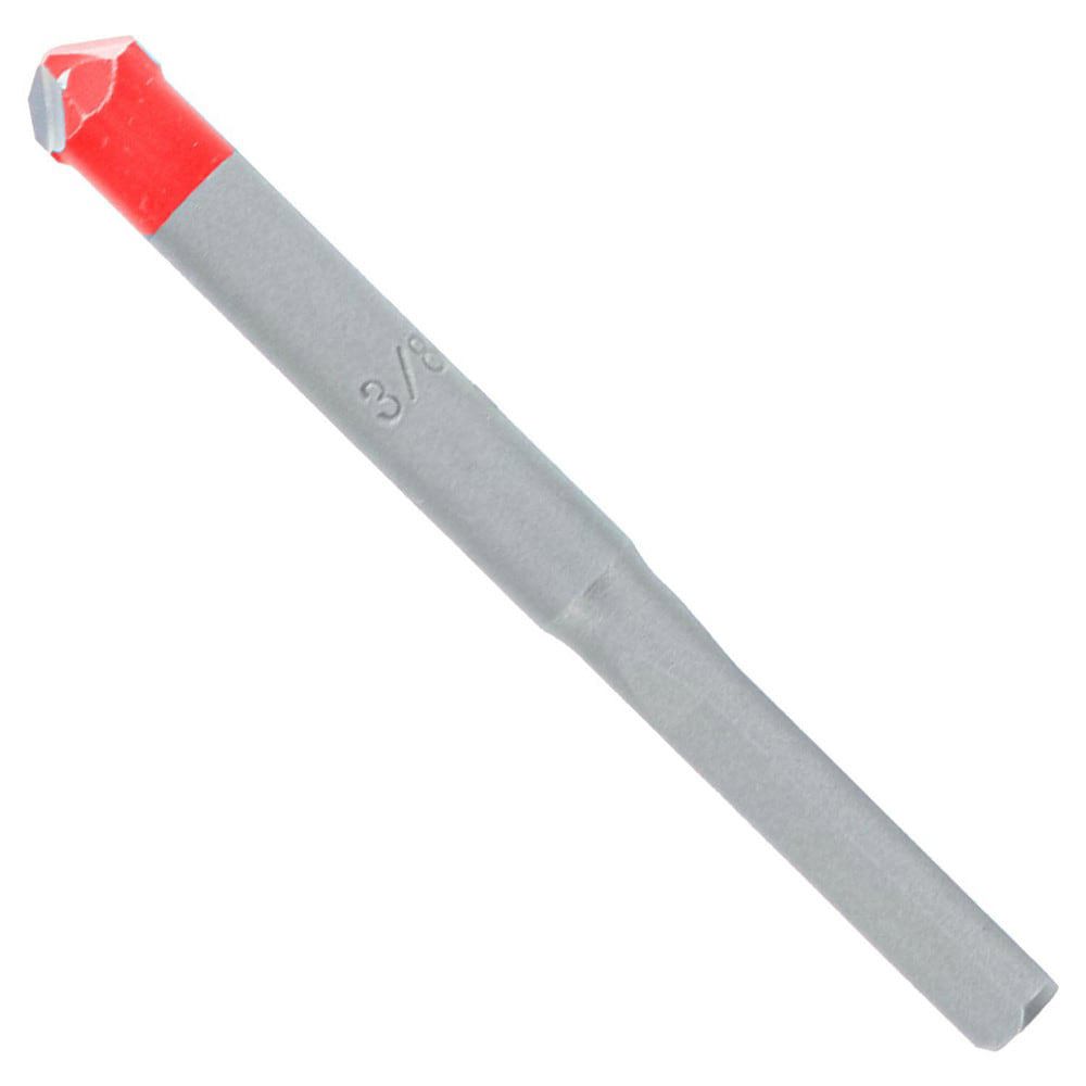 Tile & Glass Drill Bits; Drill Bit Size: 0.375in ; Shank Diameter: 0.3750 ; Tool Material: Carbide ; Drill Bit Cutting Shape: Round ; Shank Type: Cylindrical ; Cutting Direction: Multi-Directional