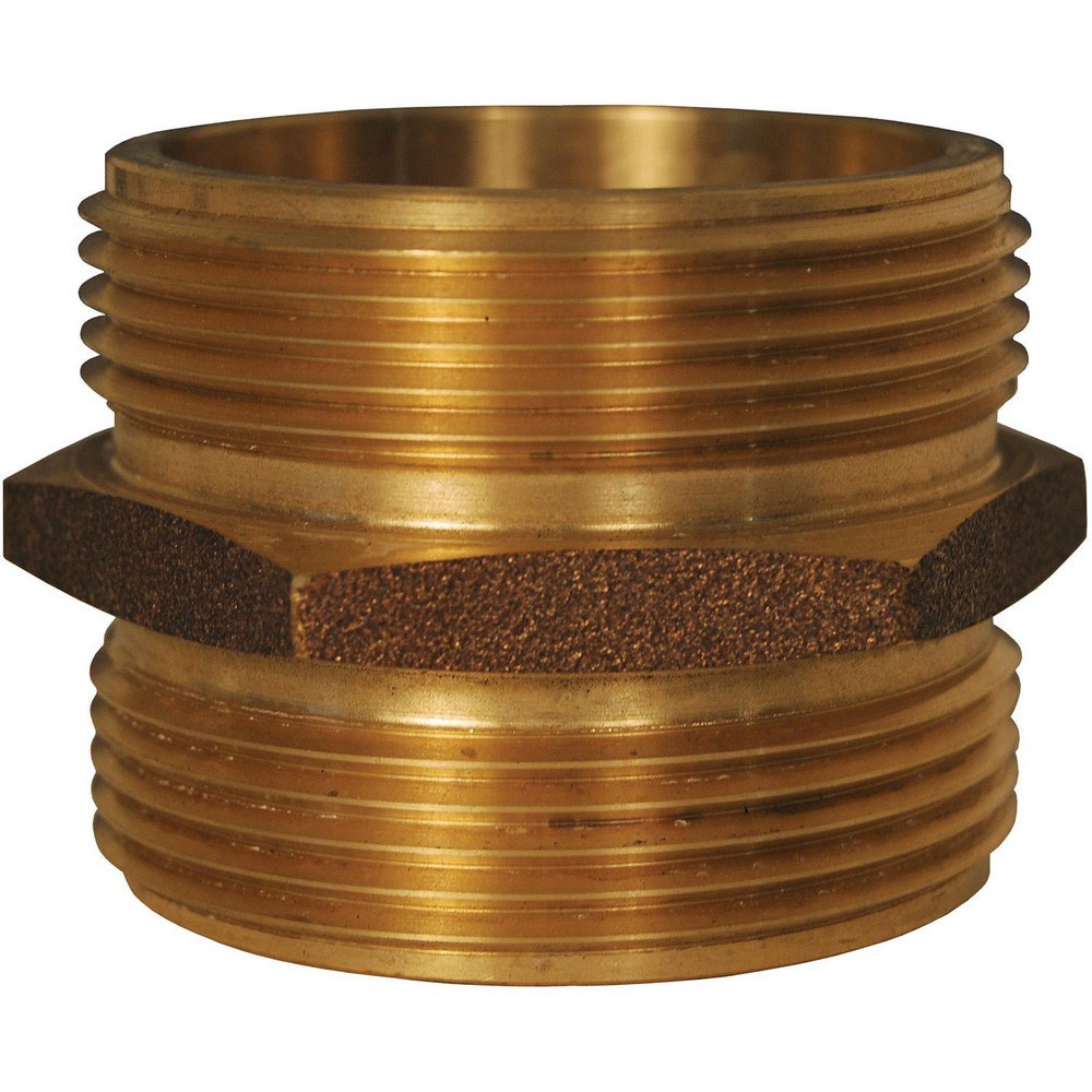 Brass & Chrome Pipe Fittings; Fitting Type: Double Male Hex Nipple ; Fitting Size: 1 x 1 ; End Connections: MNPT x MNPSH ; Connection Type: Threaded ; Pressure Rating (psi): 175 ; Fitting Shape: Straight