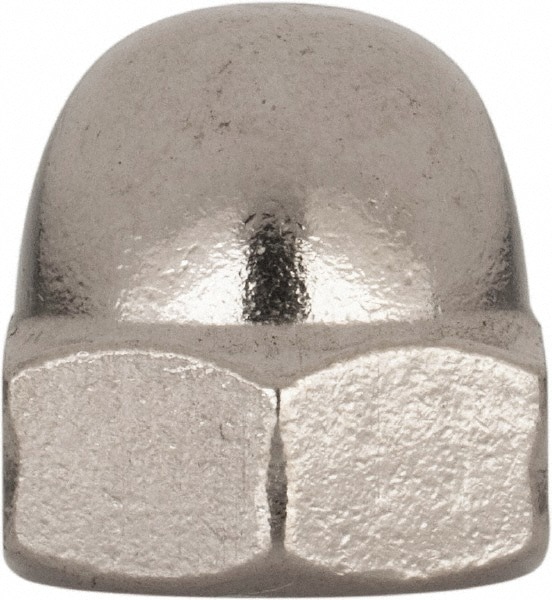M10x1.5 Metric Coarse, 17mm Width Across Flats, Uncoated, Stainless Steel Acorn Nut